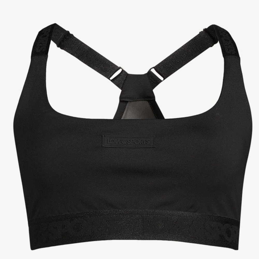Love & Sports Women’s Logo Patch Sports Bra Size XS (0-2)